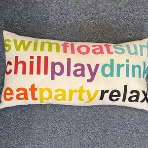 Colorful Outdoor Pillow for Pool or Patio